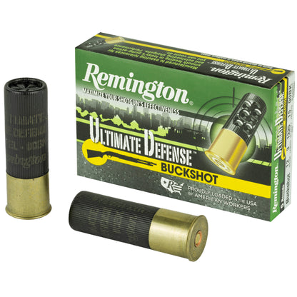 Remington Ultimate Defense 12-Gauge 00 Buckshot Shotshells, 5 Rounds per Box