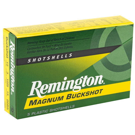 Remington Express Mag 12 Gauge 00 Buckshot - 4 Dram Shotgun Ammo, 5 Rounds per Box