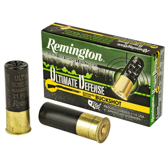 Remington Ultimate Defense 12 Gauge 2.75-inch Shotshell * Heavy-Duty 00 Buckshot for Maximum Power