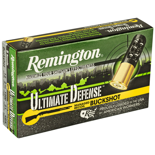 Remington Ultimate Defense 12 Gauge 2.75-inch Shotshell * Heavy-Duty 00 Buckshot for Maximum Power