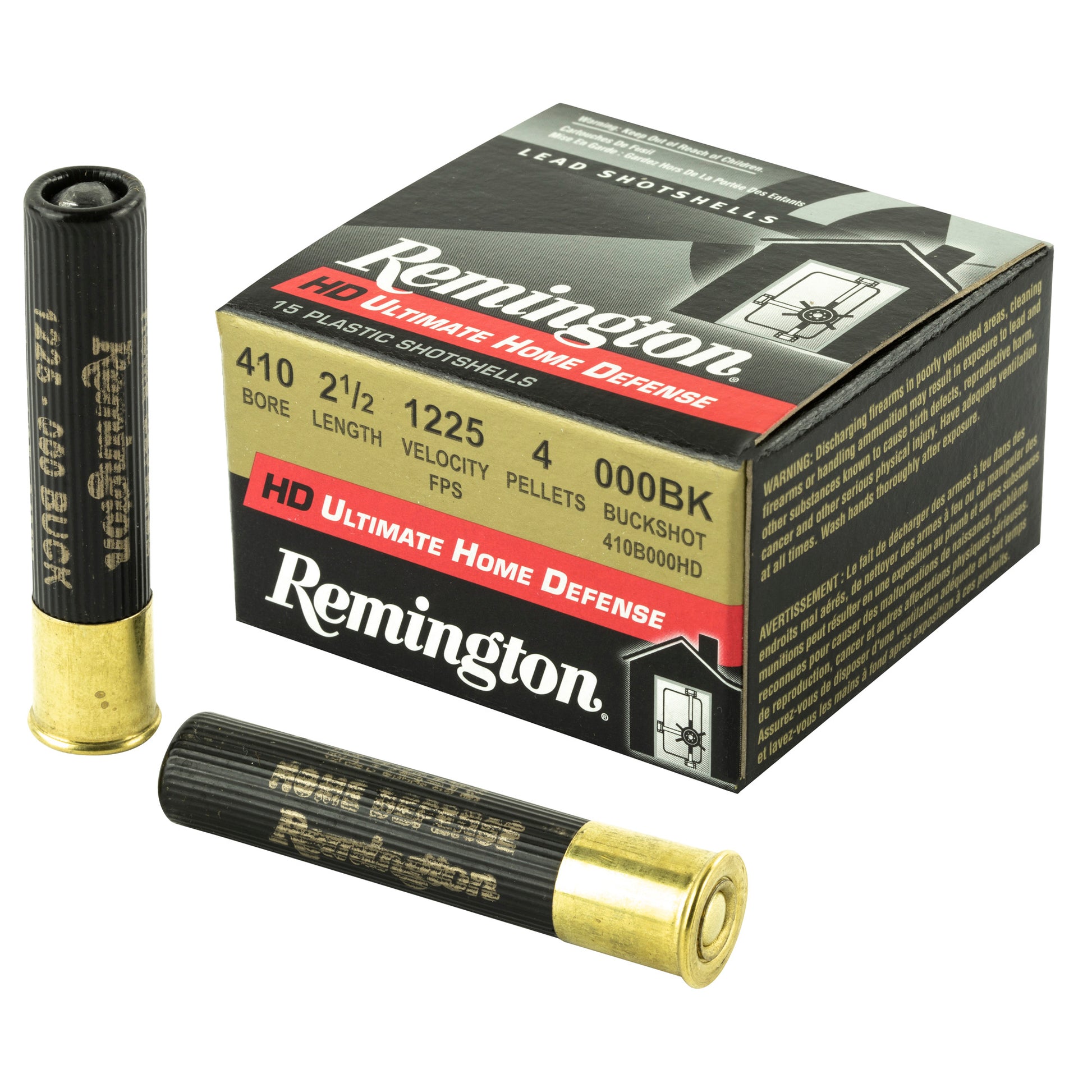 Remington Ultimate Home Defense 410 Gauge 2.5-inch 000 Buckshot * Reliable Firepower for Close-Range Security