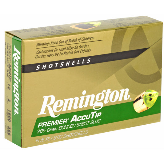 Remington AccuTip Sabot Slug for 12 Gauge * 385 Grain, 5 Pack