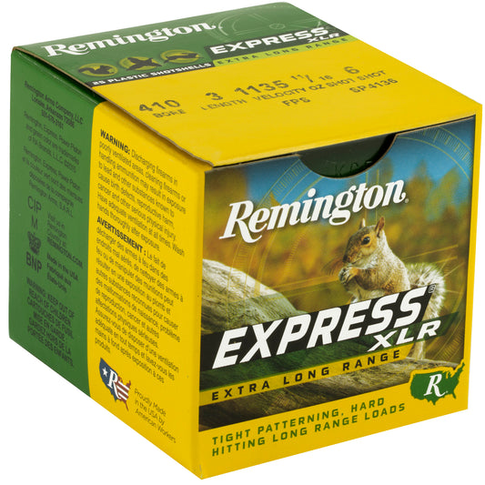 Remington Express Long Range .410 Gauge 3 Shotgun Ammunition * 11/16 oz Lead, Max Dram, 25 Rounds per Box
