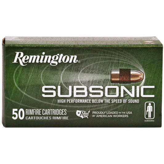 Remington Subsonic .22 LR 40-Grain Hollow Point Ammunition - Pack of 50