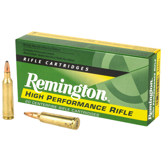 Remington Core Lokt 22-250 Remington 55-Grain Pointed Soft Point Brass Ammunition, 20 Rounds Per Box