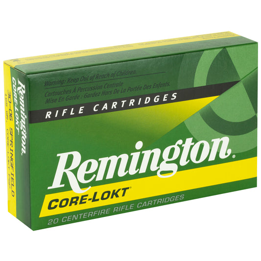 Remington Core-Lokt 30-06 Springfield 165-Grain Pointed Soft Point Ammo - Reliable Big Game Hunting
