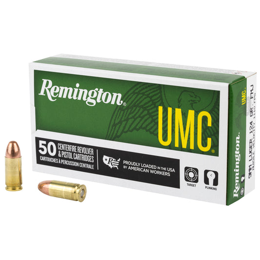 Remington UMC 9mm 124-Grain Full Metal Jacket Ammo * Reliable Practice and Defensive Round
