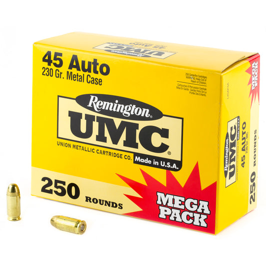 Remington UMC 45 ACP 230-Grain Full Metal Jacket Ammunition * 250 Rounds per Box, 1000 per Case