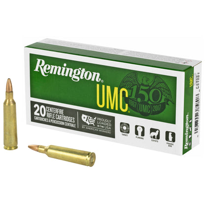Remington UMC 22-250 Remington 50-Grain Hollow Point Rifle Ammunition, 20 Rounds per Box