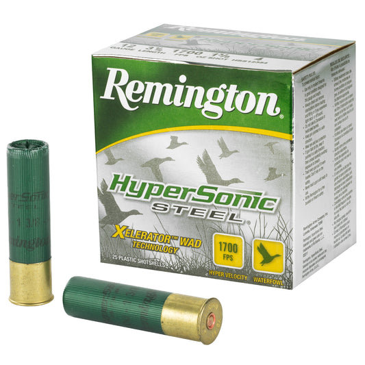 Remington Hypersonic Steel Shot for 12 Gauge 3.5 Inch Guns * #4 Steel Shot, 1 3/8 Oz, Pack of 25