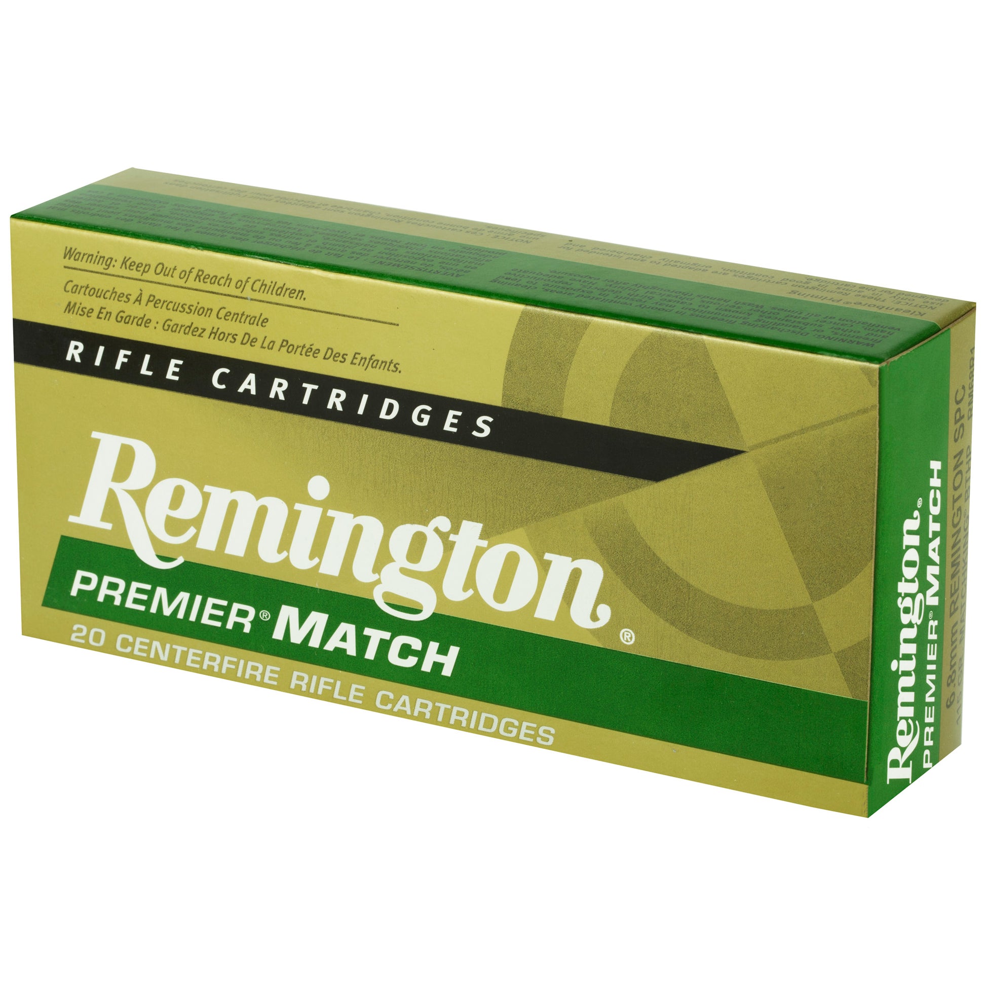 Remington Premier Match 6.8 SPC 115-Grain Boat Tail Hollow Point Ammunition (20 Rounds per Box)