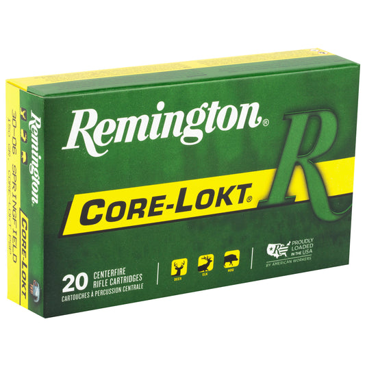 Remington Core-Lokt 30-06 Springfield 150 Grain Pointed Soft Point Ammunition - Reliable Big Game Hunting Load