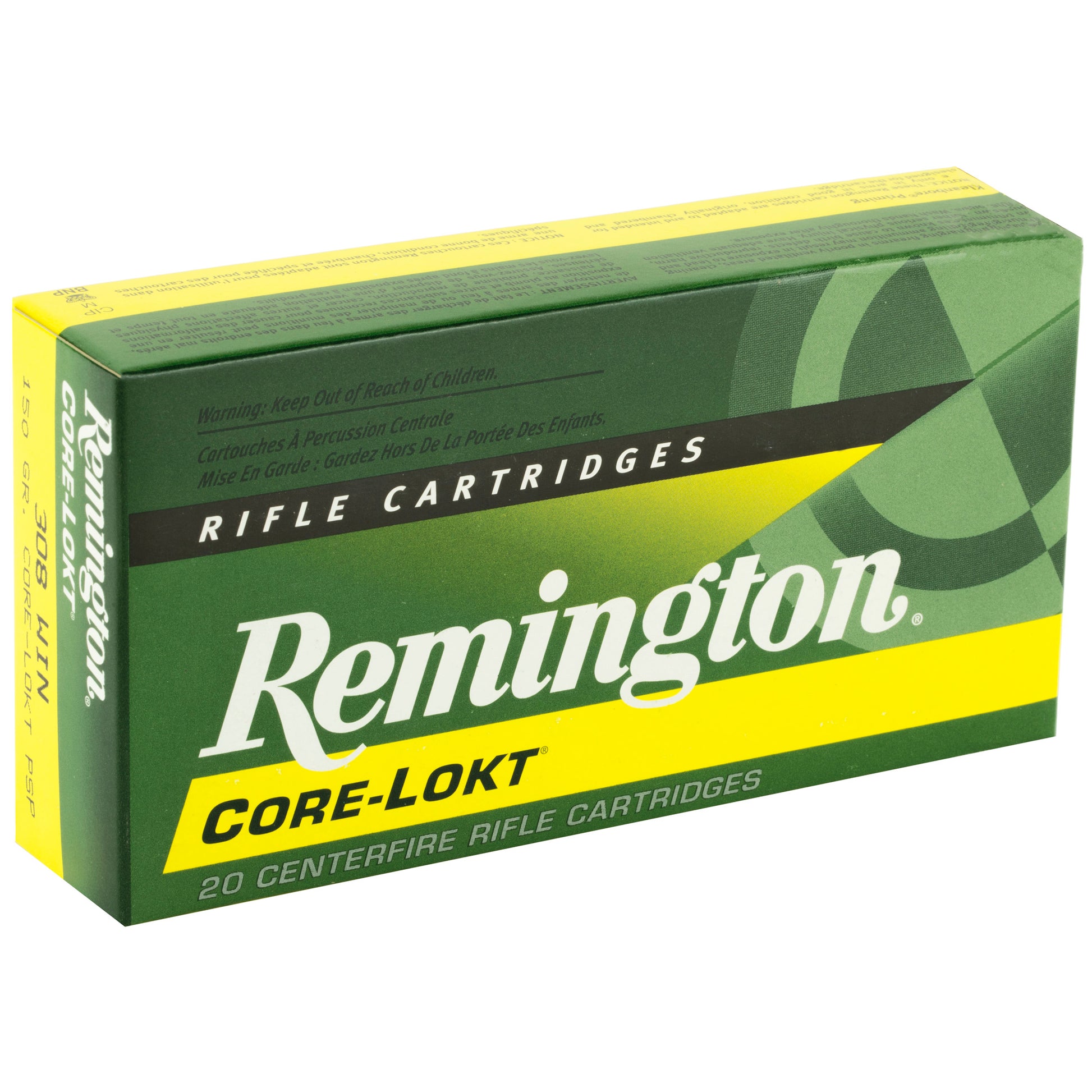 Remington Core-Lokt .308 Winchester 150-Grain Pointed Soft Point Ammo - Reliable Big Game Hunting