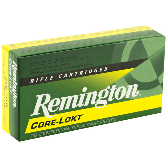 Remington Core-Lokt .308 Winchester 150-Grain Pointed Soft Point Ammo - Reliable Big Game Hunting