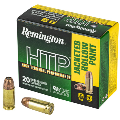 Remington High Terminal Performance 9mm +P Hollow Point Ammo - 115 Grain, 20 Rounds Per Box