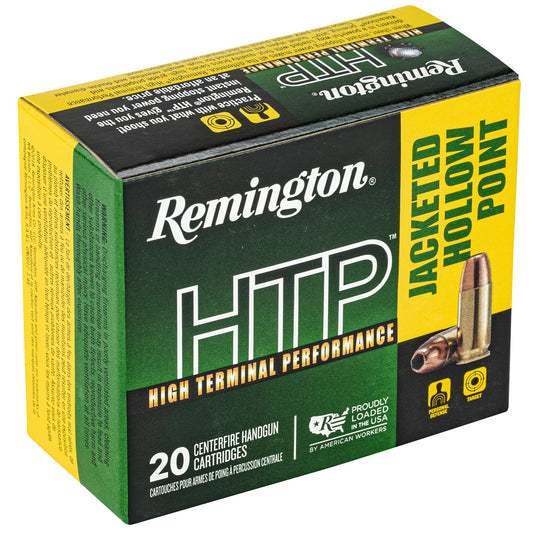 Remington High Terminal Performance 9mm +P Hollow Point Ammo - 115 Grain, 20 Rounds Per Box
