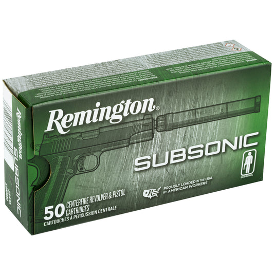 Remington Subsonic 9mm 147-Grain Flat Nose Ammunition * Quiet & Reliable for Suppressed Firearms