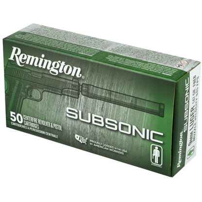 Remington Subsonic 9mm 147-Grain Flat Nose Ammunition * Quiet & Reliable for Suppressed Firearms