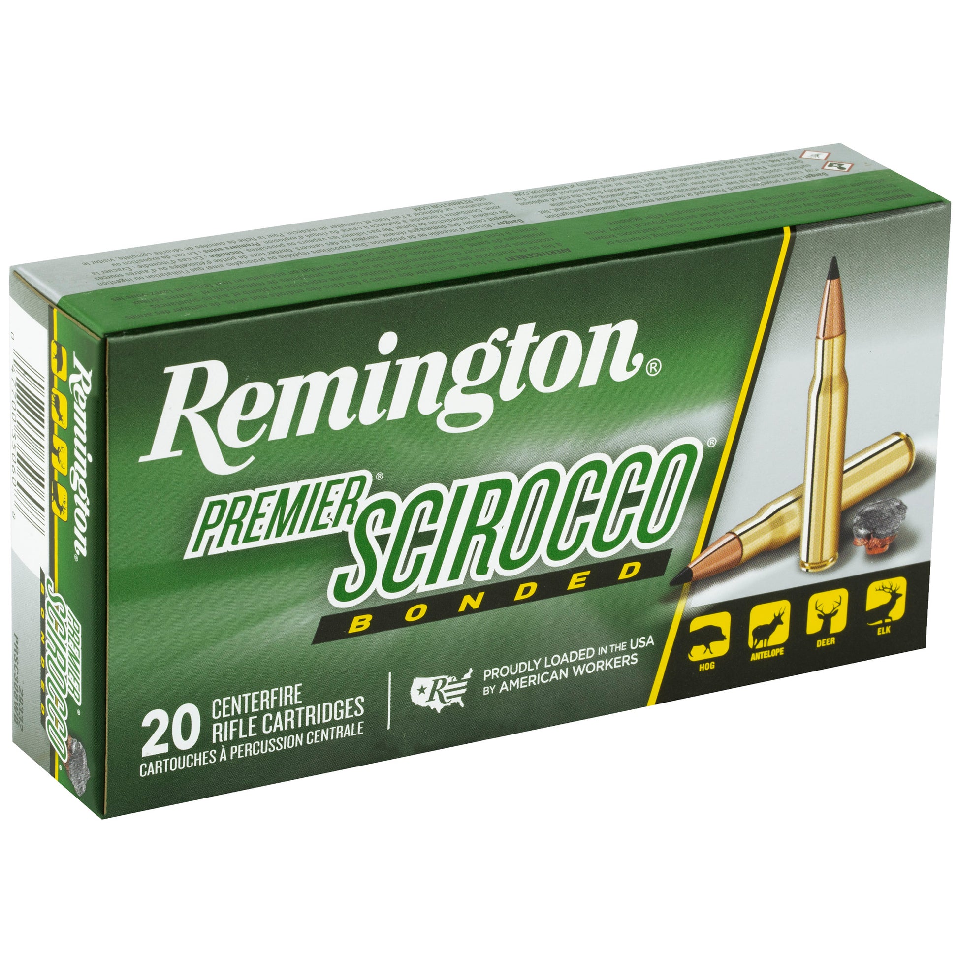 Remington Premier Scirocco Bonded .308 Winchester 165 Grain Polymer Tip Rifle Ammunition (20 Rounds per Box, 200 per Case)