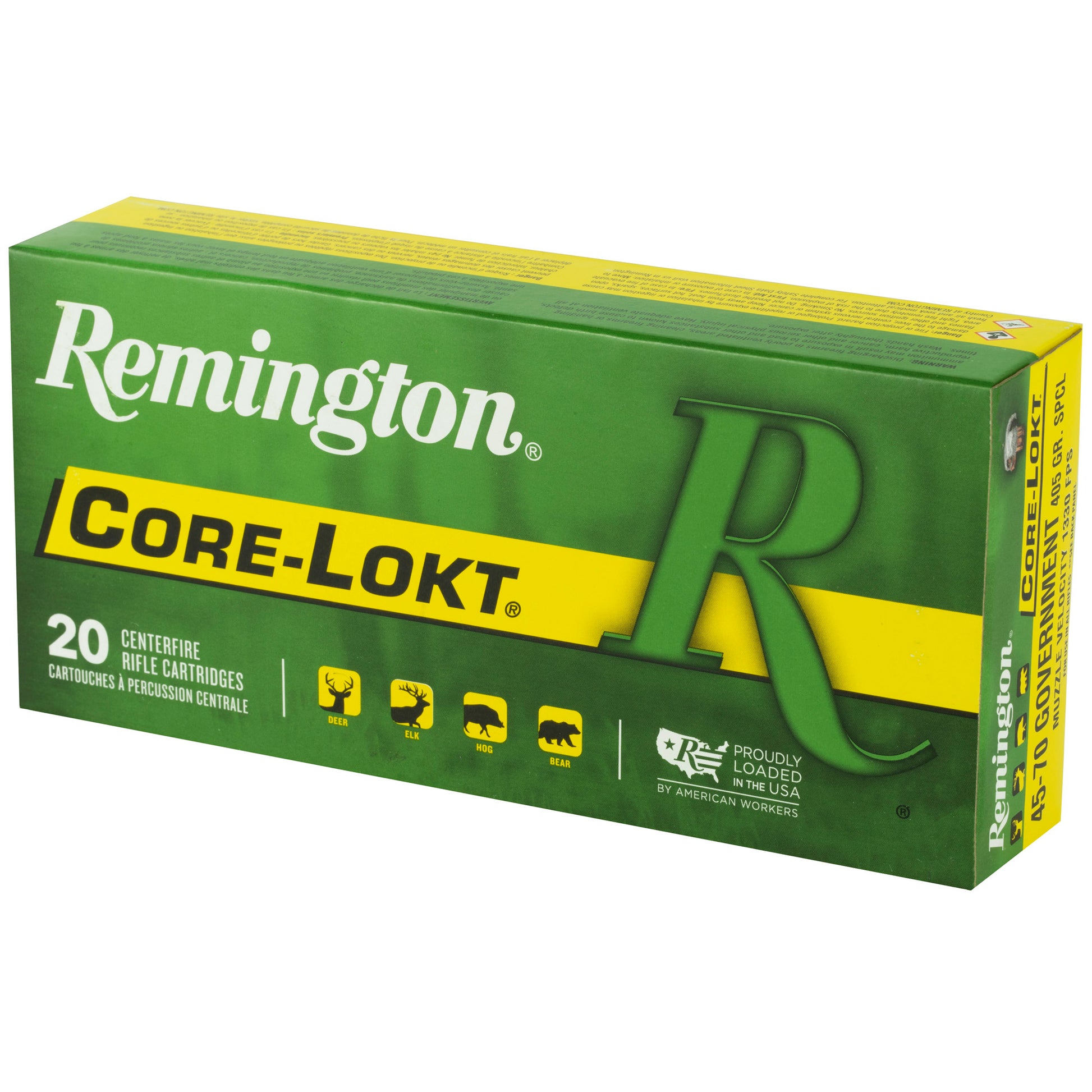 Remington Core-Lokt 45-70 Government 405 Grain Soft Point Ammunition - Reliable Big Game Hunting Load