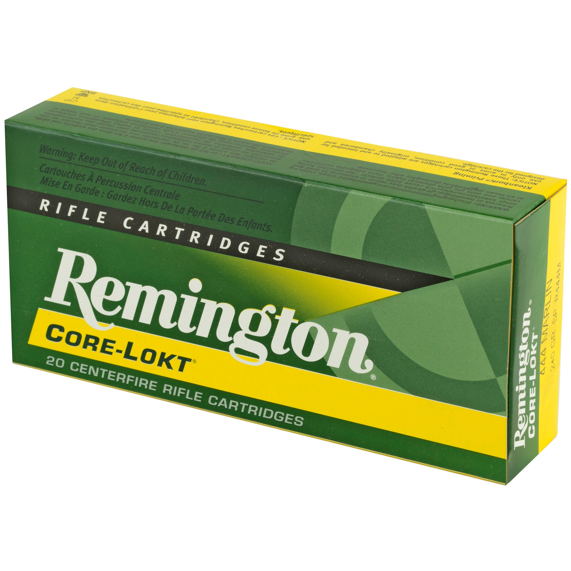 Remington Core-Lokt .444 Marlin 240-Grain Soft Point Ammunition * Trusted Big Game Hunting Load