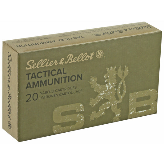Sellier & Bellot 308 Winchester 147 Grain FMJ Rifle Ammunition (20 Rounds / Box, 500 Rounds / Case)