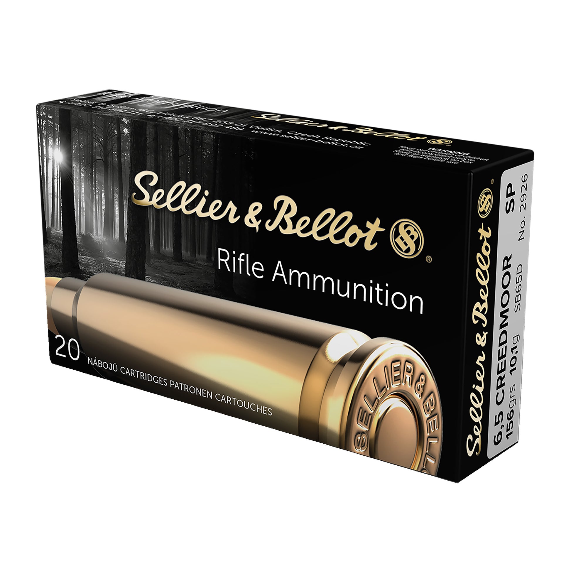 Sellier & Bellot 6.5 Creedmoor Soft Point Ammunition - 156 Grain, 20 Rounds Per Box