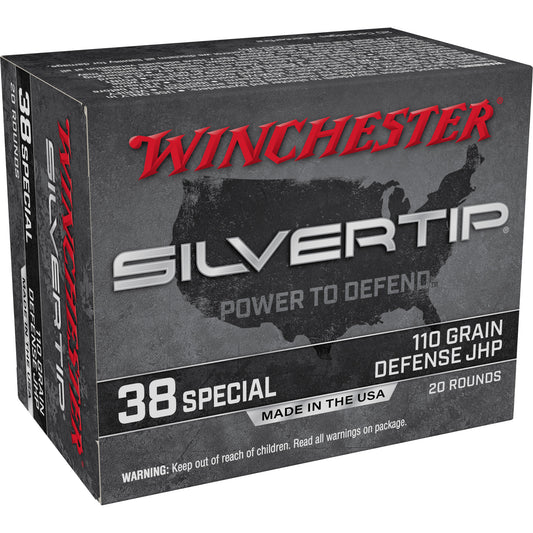 Winchester Ammunition W38ST Silvertip Hollow Point 38 Special 110-Grain - 20 Rounds Per Box