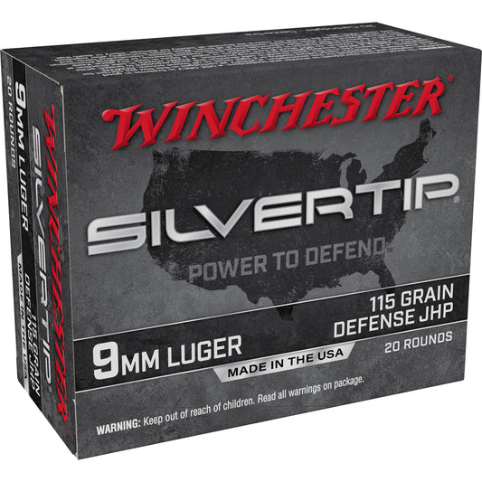 Winchester Ammunition Silvertip 9mm 115-Grain Hollow Point Ammo * 20 Rounds per Box, 200 per Case
