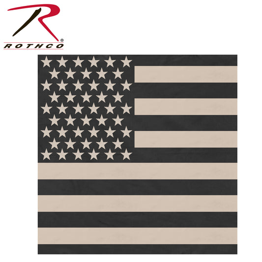 Rothco Subdued US Flag Bandana Black / Khaki