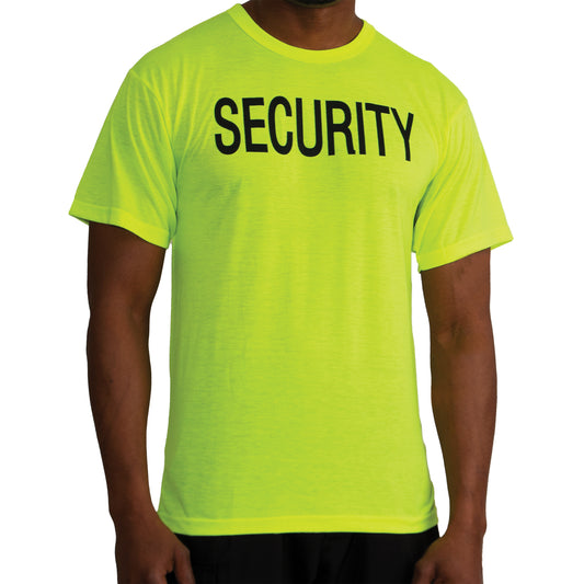 Rothco 2-Sided Security T-Shirt - Safety Green Safety Green Size M