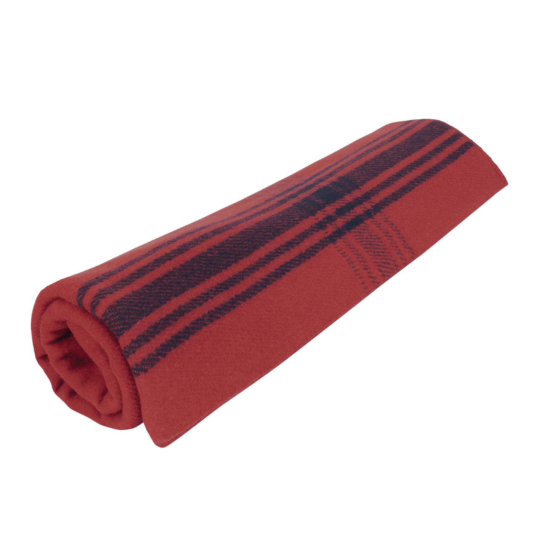 Rothco Striped Outdoor Wool Blanket  Red / Navy Blue