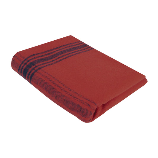 Rothco Striped Outdoor Wool Blanket  Red / Navy Blue