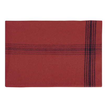 Rothco Striped Outdoor Wool Blanket  Red / Navy Blue
