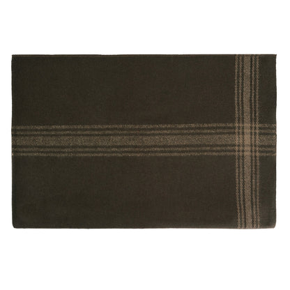 Rothco Striped Outdoor Wool Blanket  Brown / Tan