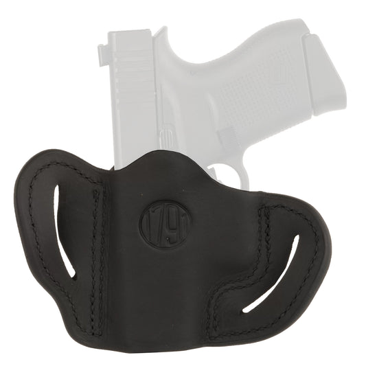 1791 Gunleather BHC Open Top Belt Holster for Glock 43 * Right Hand, Stealth Black Leather