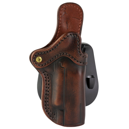 1791 Gunleather Optic Ready Paddle Holster for 1911 Pistols * Vintage Brown Leather, Right Hand