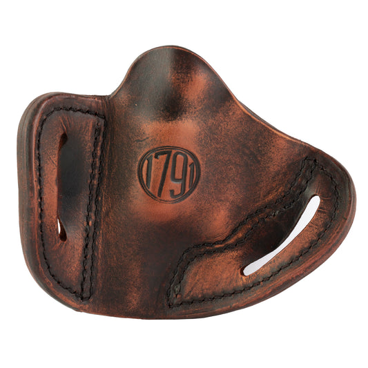 1791 Gunleather RVH-1-VTG-R J-Frame Revolver Belt Holster * Vintage Brown Leather, Right Hand