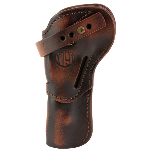 1791 Gunleather Single Action Holster for 5.5-Inch Revolvers - Ambidextrous Brown Leather