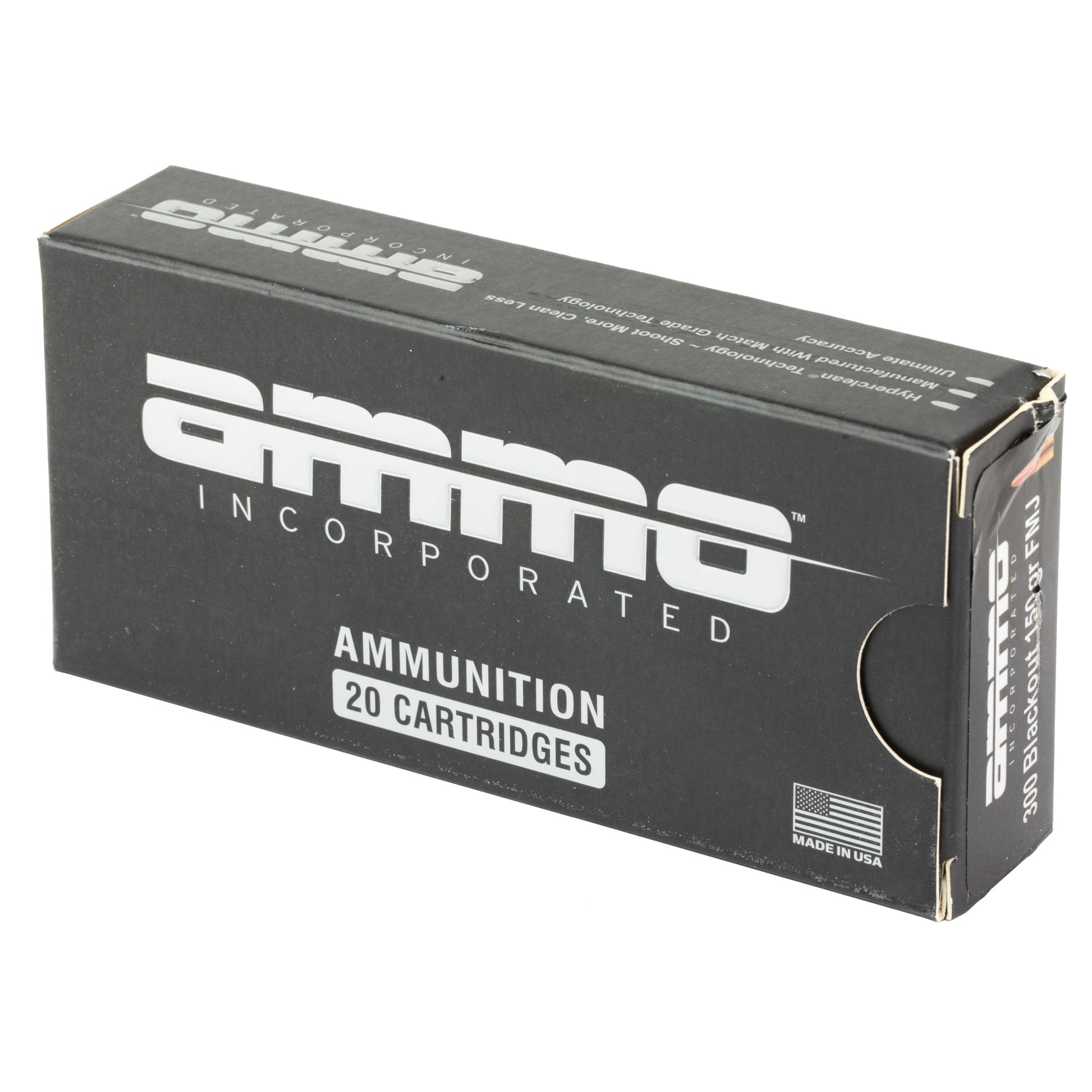 Ammo Inc .300 Blackout 150 Grain Full Metal Jacket Ammunition * Signature Series, 20 Rounds Per Box