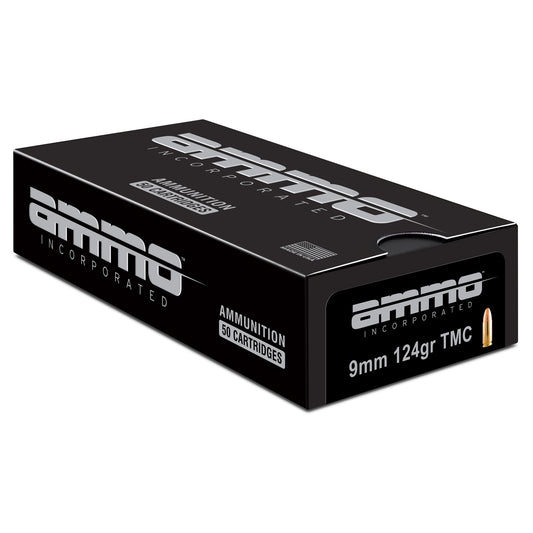 Ammo Inc 9mm 124 Grain Total Metal Coating Signature Target Shooting Ammunition (50 Rounds)