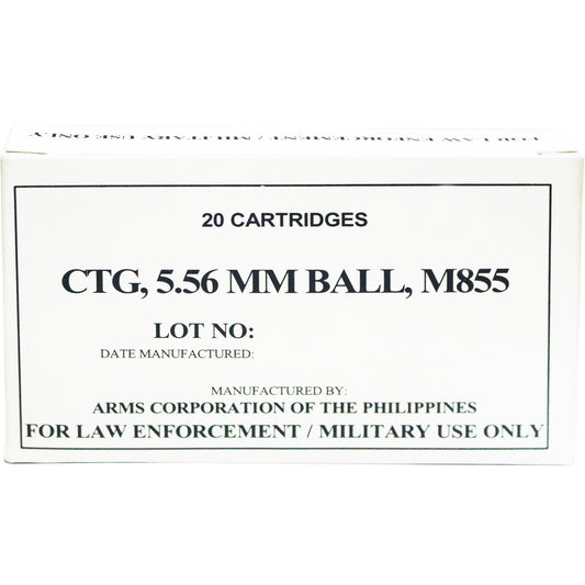 Armscor 556 NATO 62 Grain Full Metal Jacket Ammunition * Reliable Performance for Military, Law Enforcement, and Shooting Enthusiasts