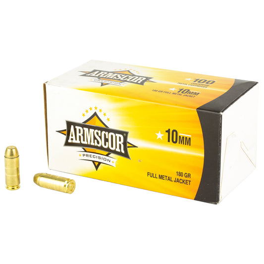 Armscor 10mm 180-Grain Full Metal Jacket Ammo * Reliable Performance for Handgun and Range Shooting