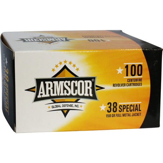 Armscor 38 Special 158 Grain FMJ Ammo * Reliable Full Metal Jacket Cartridges for Target Shooting and Personal Defense