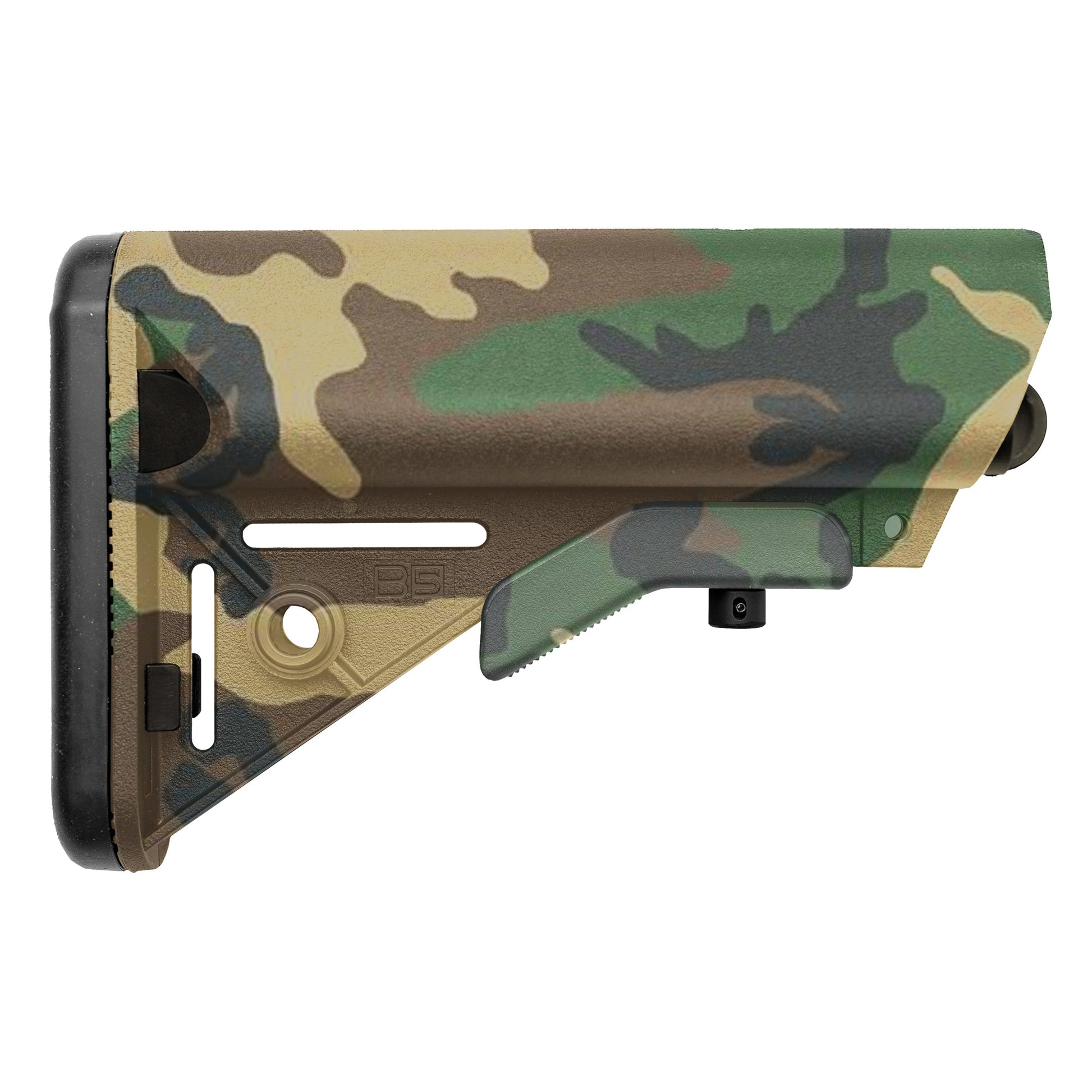 B5 Systems SOPMOD Stock MIL-SPEC Woodland Camo for Tactical Rifles