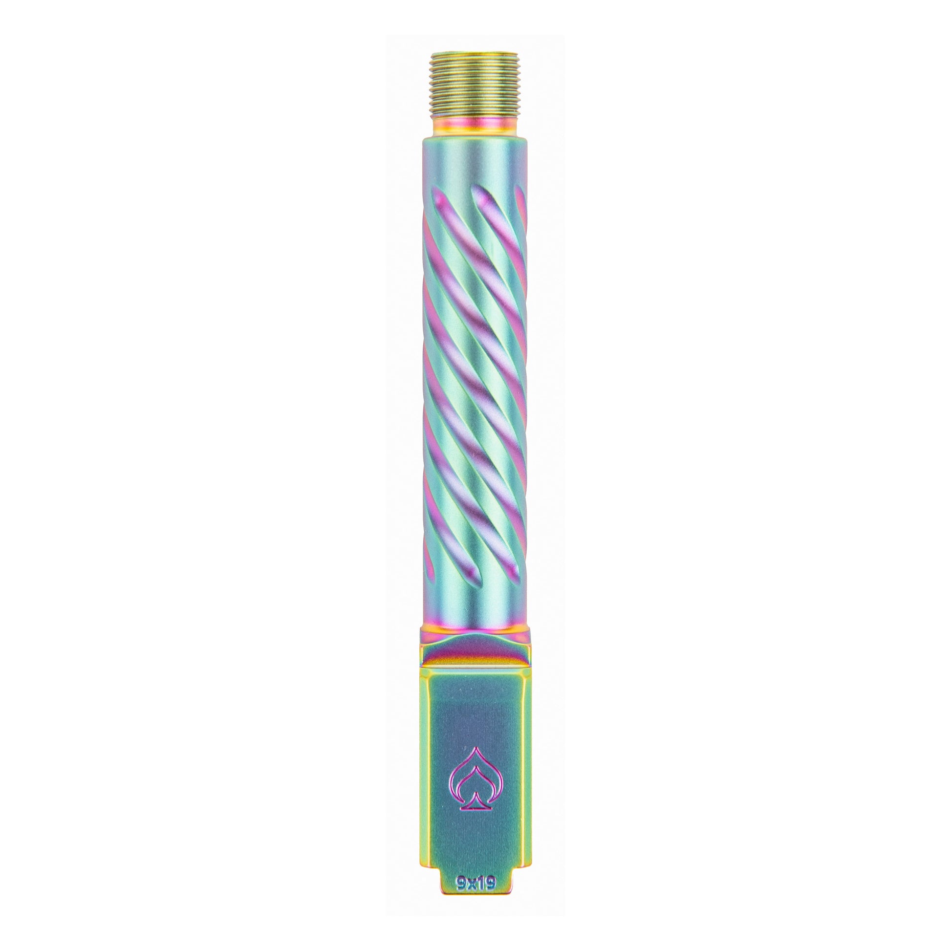 Ballistic Advantage Premium Series 4.5-Inch 9mm Threaded Pistol Barrel with Rainbow Finish - BAPSG195T3W