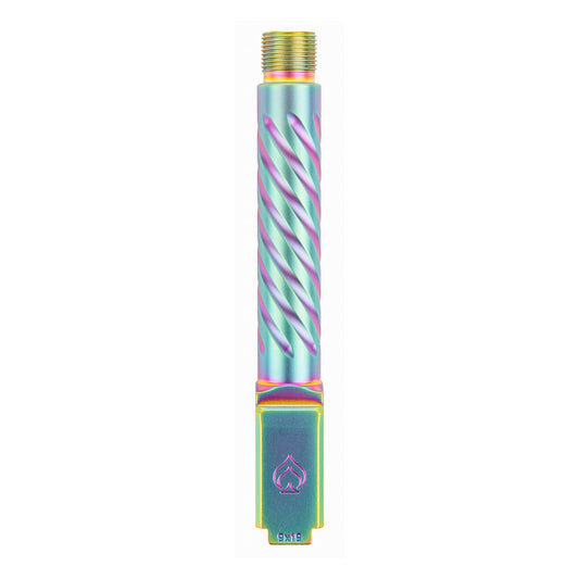 Ballistic Advantage Premium Series 4.5-Inch 9mm Threaded Pistol Barrel with Rainbow Finish - BAPSG195T3W