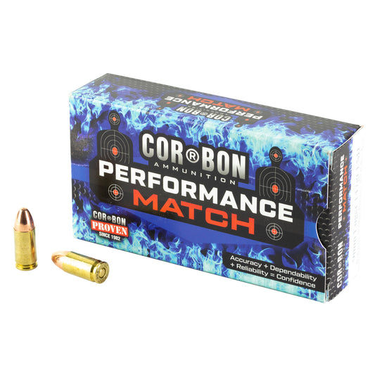 Corbon Ammo Performance Match 9mm Luger 147-Grain Full Metal Jacket Ammunition (50 Rounds)