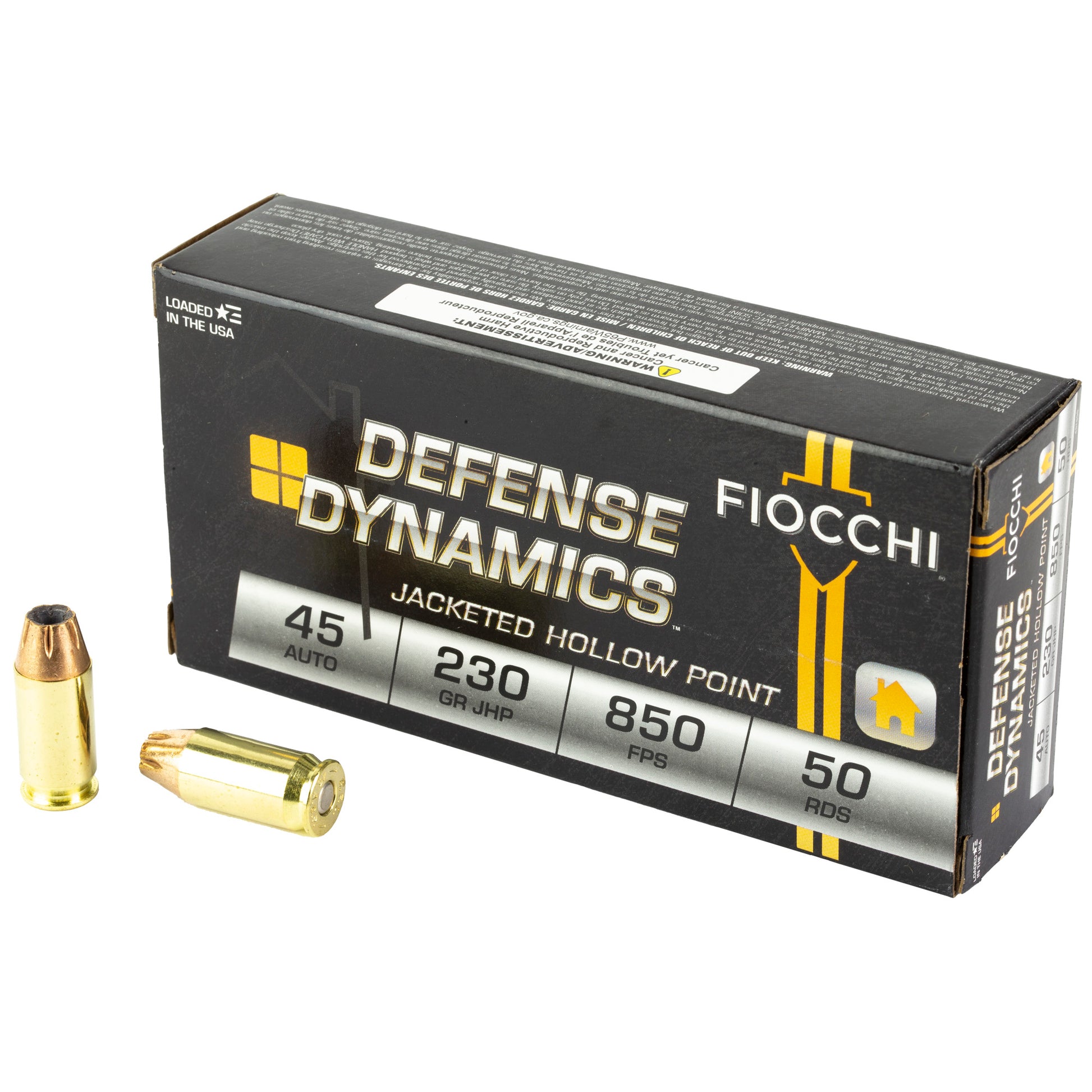 Fiocchi Ammunition 45ACP 230 Grain Hollow Point Centerfire Pistol Ammo * Reliable Defensive Performance