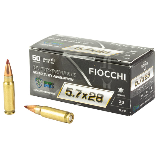Fiocchi Ammunition Hyperformance 5.7x28mm Frangible Cartridge - 35 Grain, Box of 50 Rounds